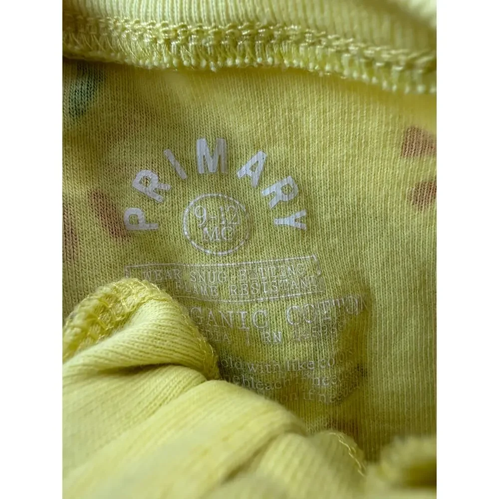 Primary Organic Cotton Rainbow Sun Zip Shortie Baby 9-12M